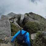 Descending from Mount Japfu Peak
